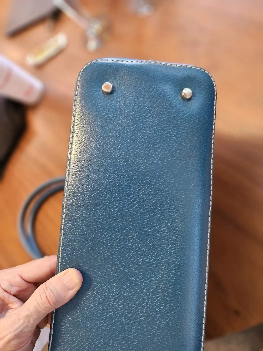 Kate Spade Rachel Wellesley Peacock Teal Leather Dome Satchel
